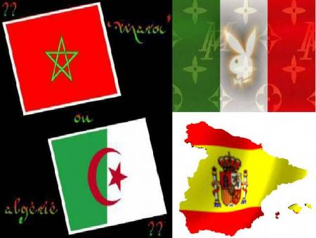 Maroc, Italie, Algerie et Espagne